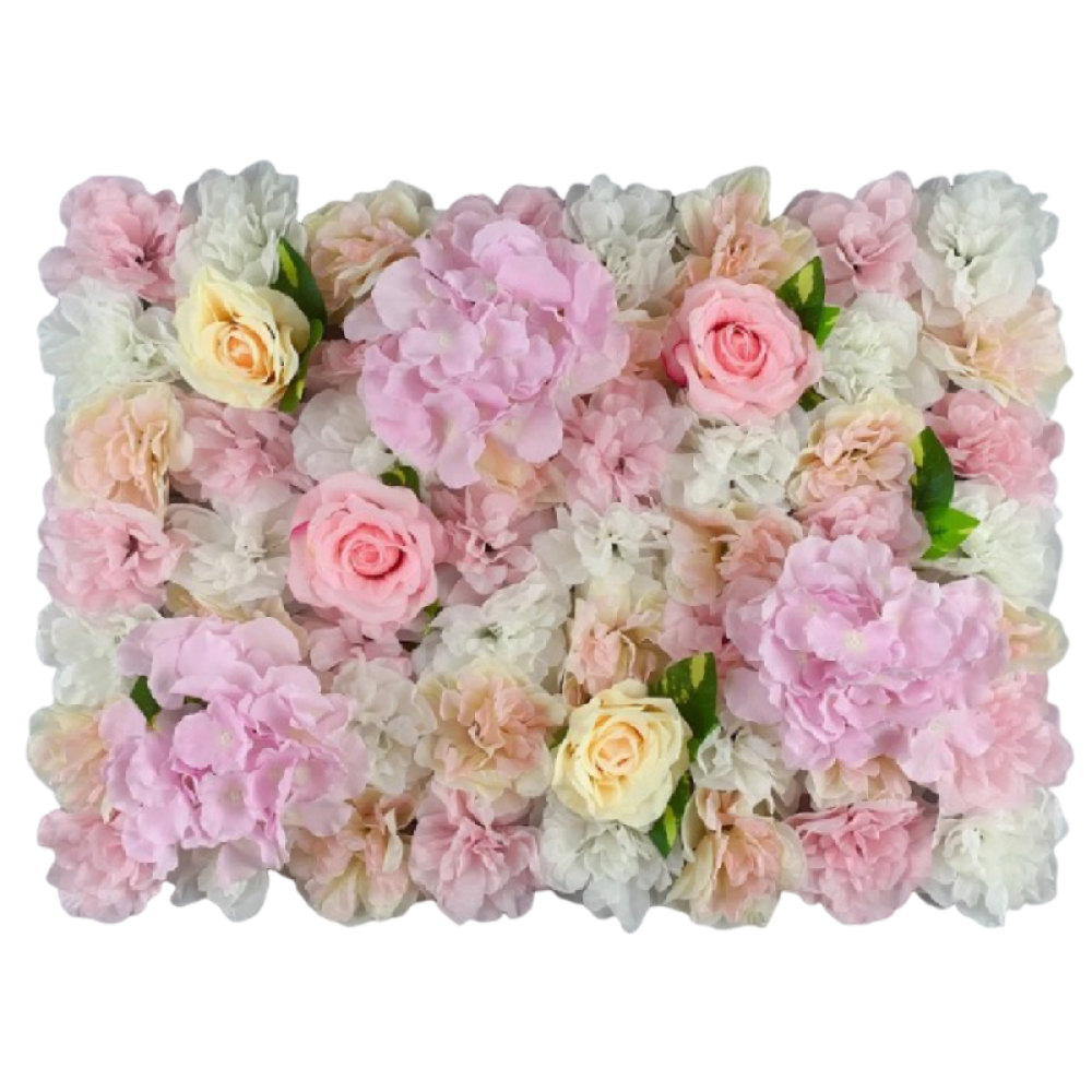 Handgemaakte Kunstbloemen Wandpanelen Realistisch 60x40cm Rozen Bruiloft Achtergrond Romantisch Duurzaam Zijden Rozen Bloemenwand: Beige