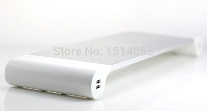 Wit Premium Aluminium Monitor Stand met 4 Usb-poorten voor iMac Mac Mini MacBook Pro Air/Windows PC Laptop Desktop stand
