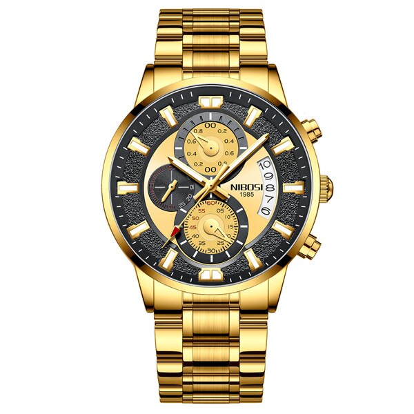 NIBOSI hommes montres haut de gamme de luxe grand cadran montre de Sport plein acier étanche affaires horloge numérique Relogio Masculino: 10