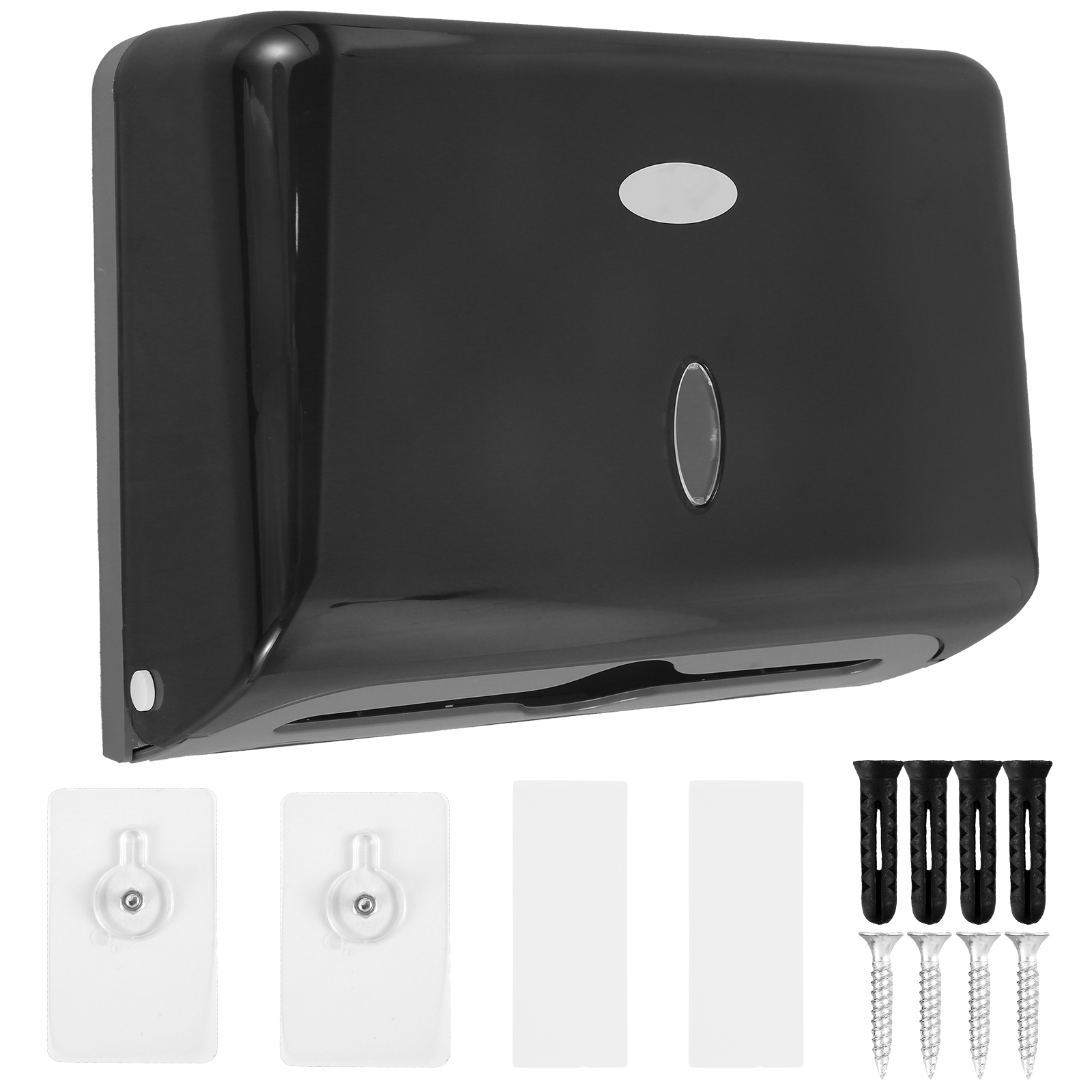 Wall Mount Paper Towel Box Universal Hotel Toilet Commercial Tissue Dispensers Punch-free Multifold Tri-Fold Paper Holder home: WHITE