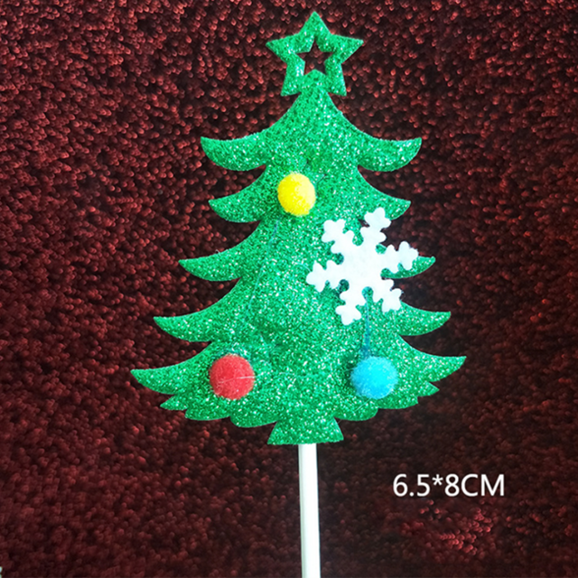 10Stck Weihnachten Kuchen Deckel Mini Weihnachten Baum Cupcake Deckel Ornamente Neue Jahr Weihnachten Party freundlicher Geburtstag Kuchen Dekor Liefert: Typ10