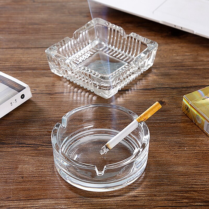 Household crystal glass ashtray personality trend bedroom living room small large ktv bar ashtray WJ605