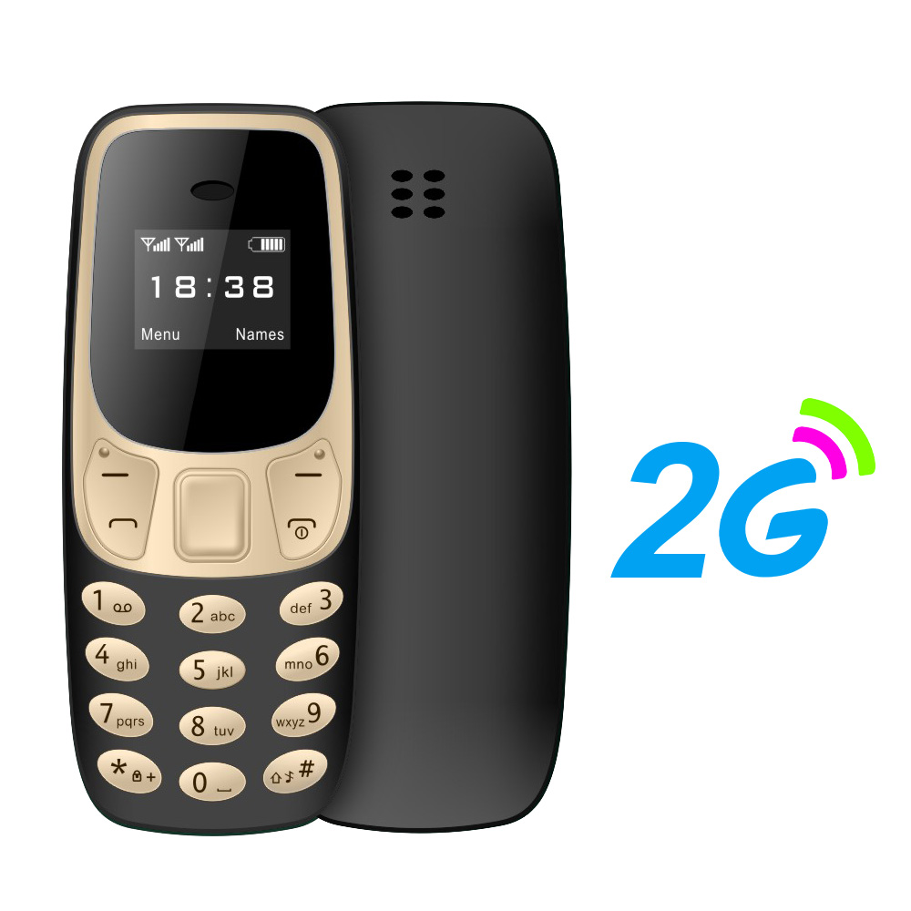 BM10 Mini telefono cellulare 2 SIM Card Auricolare Bluetooth Cambia voce Registrazione vocale a bassa radiazione Piccolo cellulare multilingue: Rosa