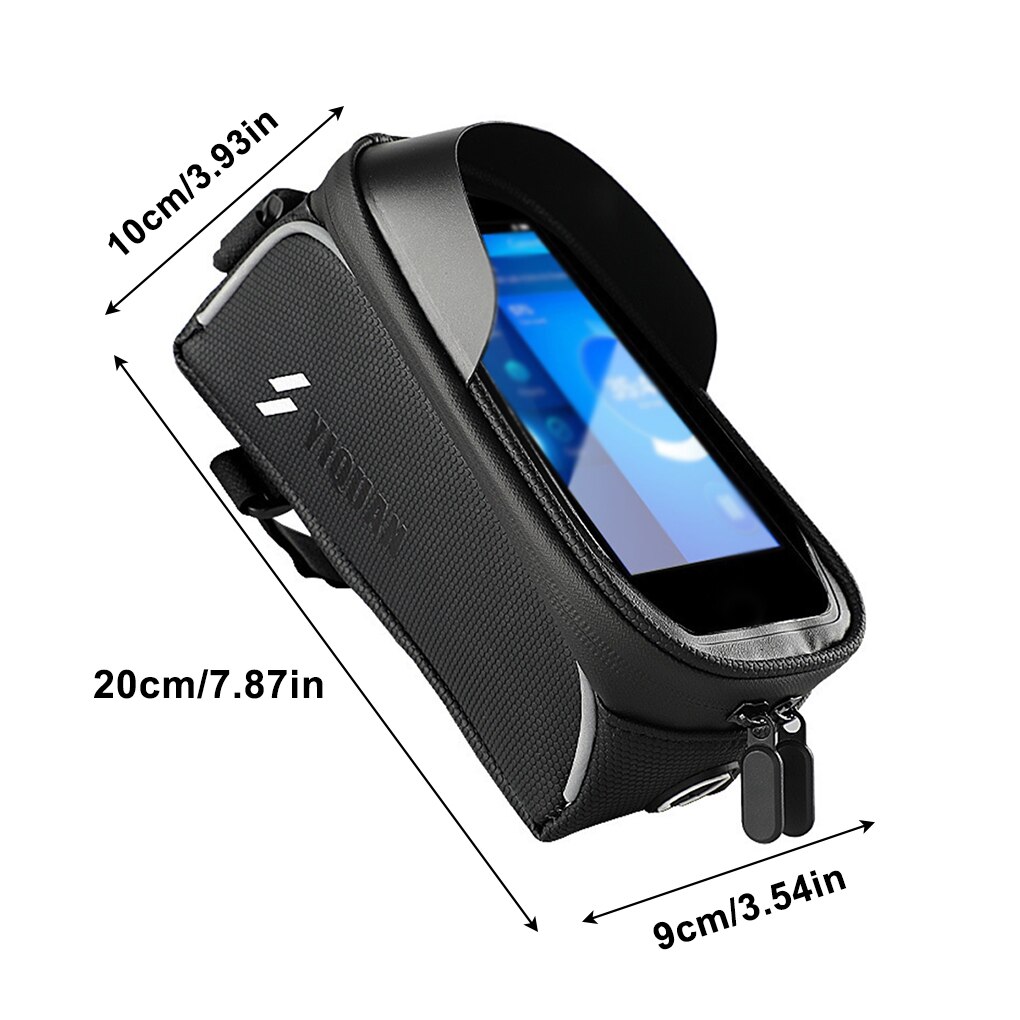 Sacs de vélo à écran tactile de 6.9 pouces, sac de Tube de tête de vélo vtt, sac de téléphone portable pour guidon de vélo