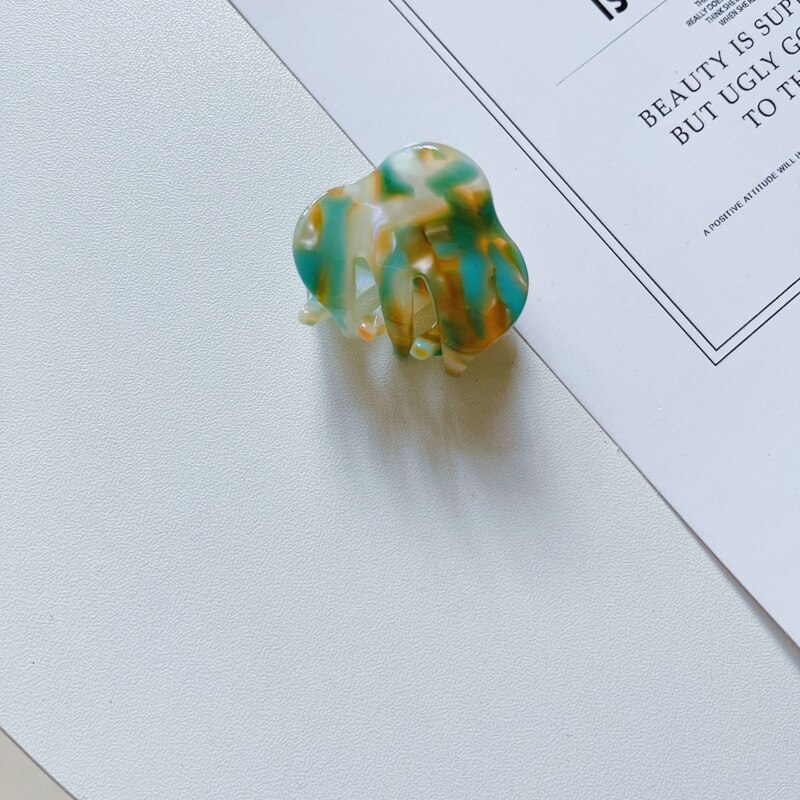 3cm Mini włosy akcesoria chmura w kształcie octanu klamra do włosów dla WomanTortoiseshell Mutiple Barrette akrylowe geometryczne szpilka: 14