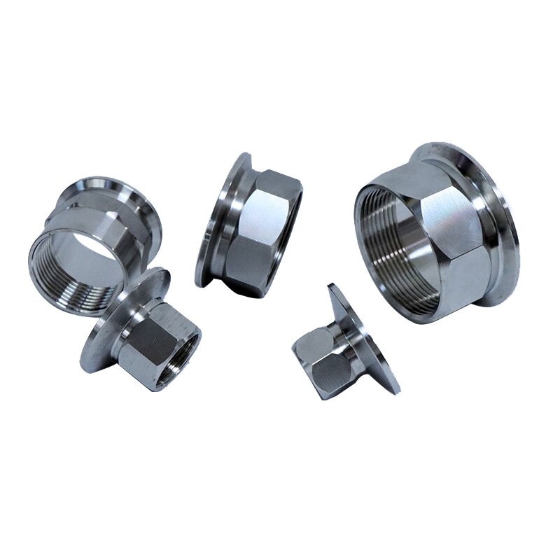 Abrazadera triple de acero inoxidable 1/2/3/4, adaptador hembra hexagonal BSPT, 1/4, 1/2, 1-50,5, 1-64/77, 1-304, 2 pulgadas