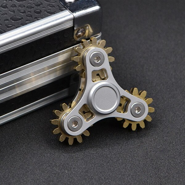Fidget Spinner Toy - Metal Gear Link - Decompression Toy - Anti-Stress - For Ages 6+: Silver