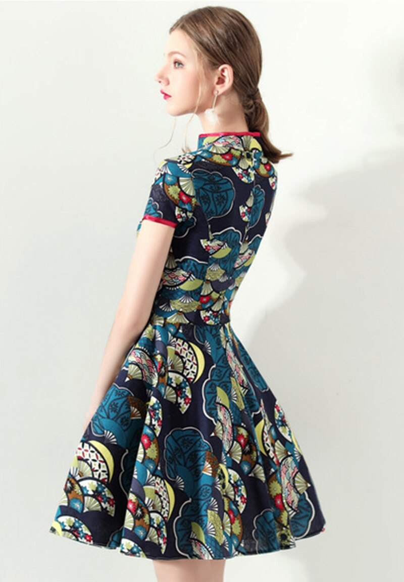 Cheongsam Short Chinese skirt Improved Modern Cheongsam dress Retro Fishtail Dress Girl Dress Chinese Cheongsam qipao