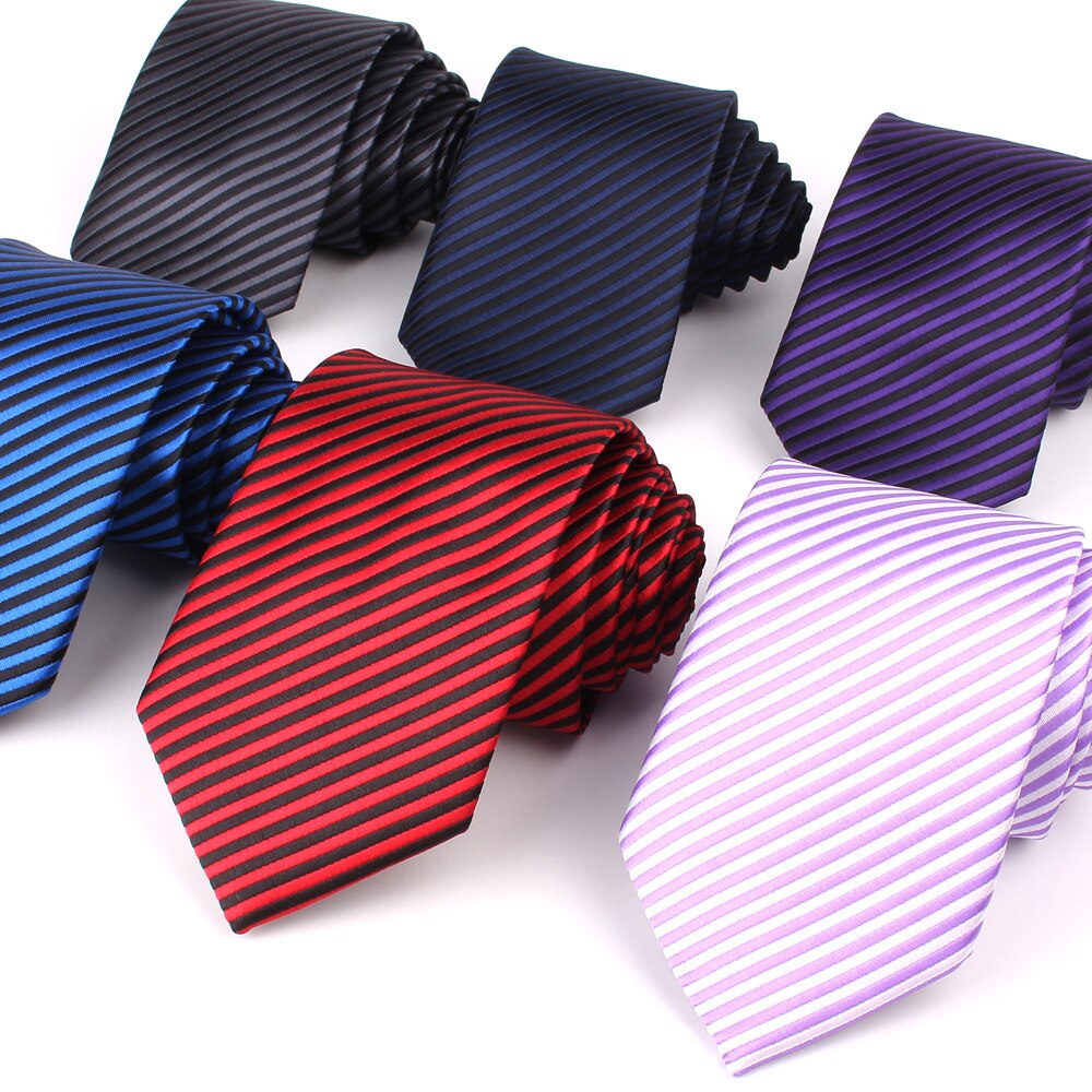 Corbatas delgadas a rayas para hombre y mujer, corbata de trajes informales de Color sólido, corbata para boda, negocios, de novio