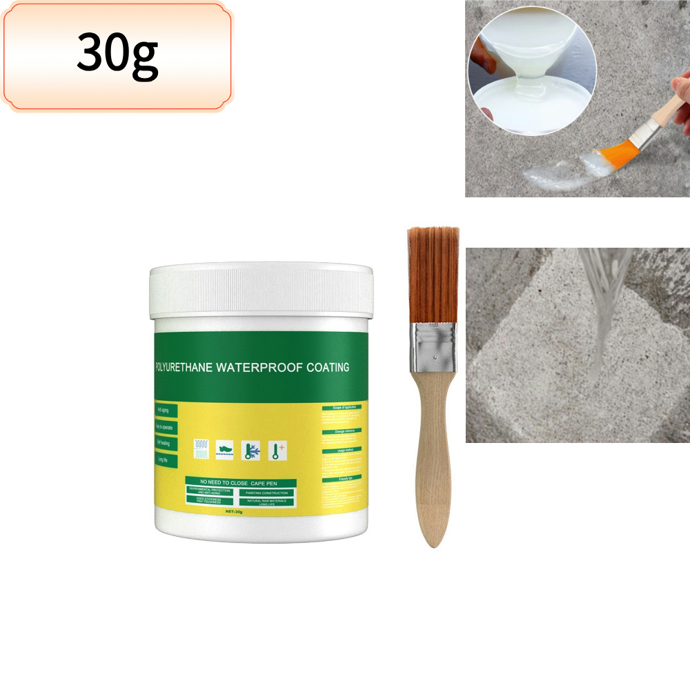 30-1200g Waterproof Coating Sealant Agent Transparent Invisible Paste Glue With Brush Adhesive Repair Roof Waterproof Sealant: green