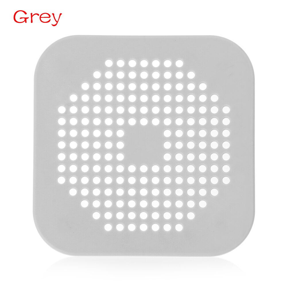 Atrapapelo redondo de silicona para fregadero, colador de drenaje, filtro de ducha, tapón de agua de goma, tapón desodorante para cocina y baño, tapón para el pelo: grey