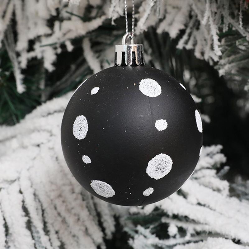 6 pçs natal árvore de natal bola 6cm bauble pendurado festa em casa ornamento decoração da árvore bolas festa pendurado pingente navidad