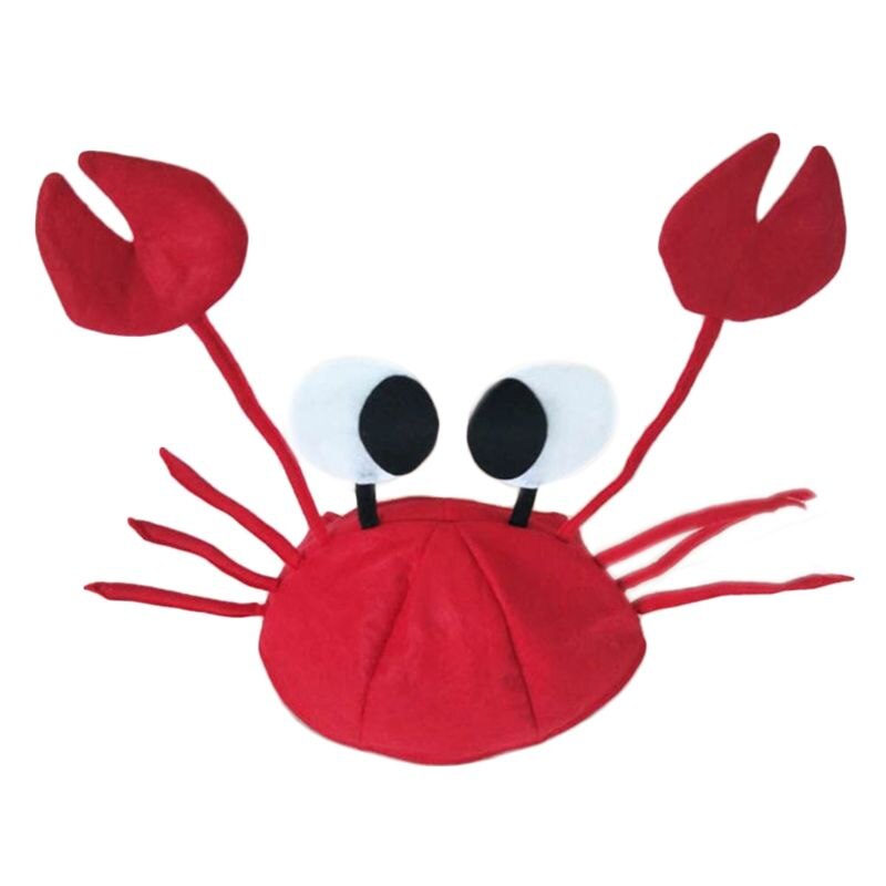 Vuxna barn faux filt hatt 3d hummer languster krabba skaldjur cosplay mössa med klor: A