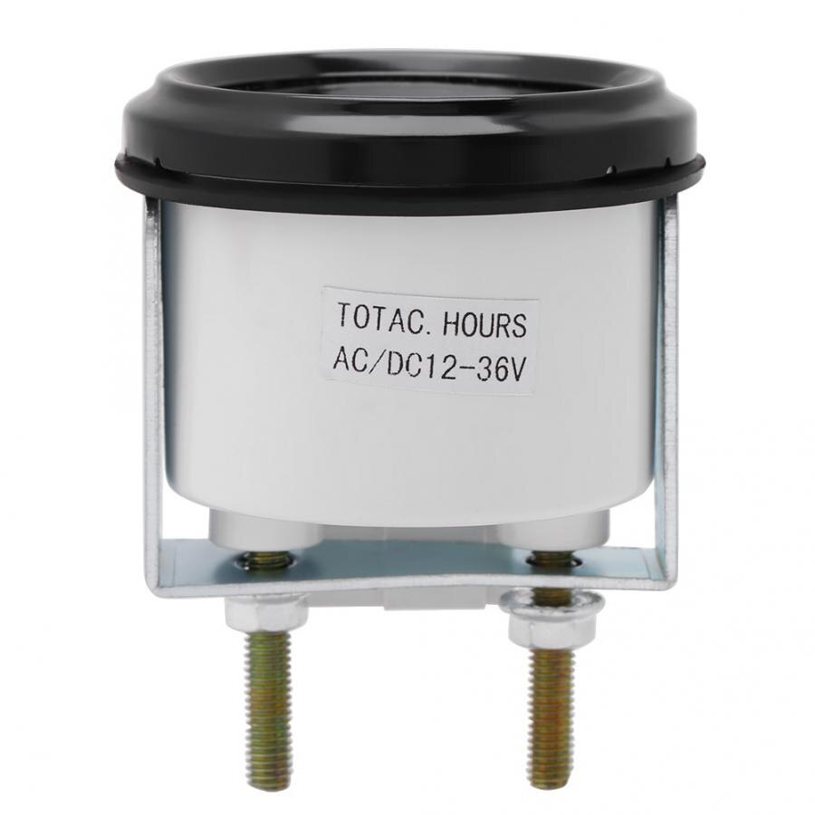 AC/DC 12V-36V Hour Meter 6 Digit Accurate Round Waterproof Hour Meter Counter Timer for Boat Car Truck Engine