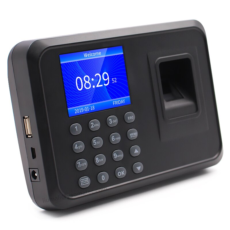 Intelligent Biometric Fingerprint Time Clock Recorder Device LCD Scree Employee Fingerprint Attendance Machine