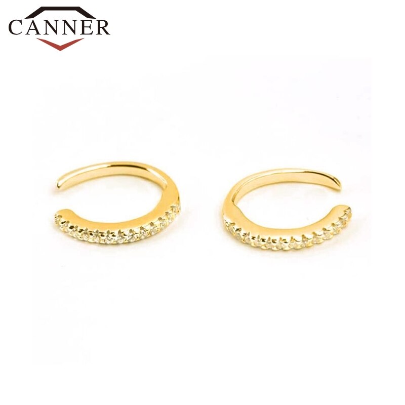 925 Sterling Silver ear bone Clip Earrings for Women ins super fairy pierced ear Clip on Earrings Gold Silver color Jewelry: gold