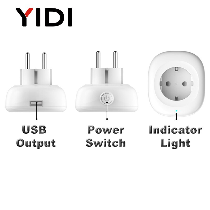 EU Wifi Smart Socket USB Stecker Elektrische Outlets Gsm Steckdose Timer Energie Monitor Mobile Voice Control Smart Home tuya