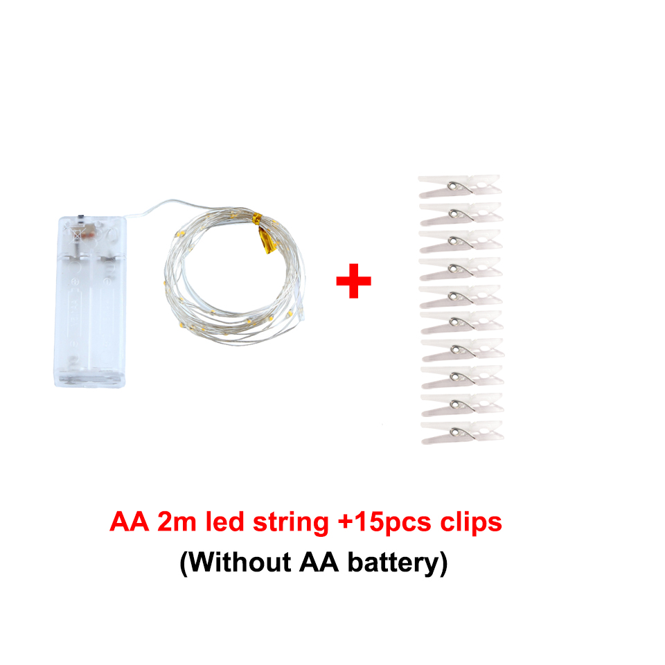 LED-Lichterkette, Foto-Clip, Lichterkette, 10 m, USB, batteriebetrieben, Weihnachtsbaum-Girlande, Dekoration, Hochzeit, 2025, Neujahrsdekoration: Blau / Z
