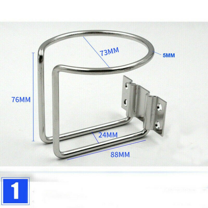 2 stk marin koppholder i rustfritt stål drikkeflaske kan koppholder båt marine yacht bobil ring koppholder bil coasters