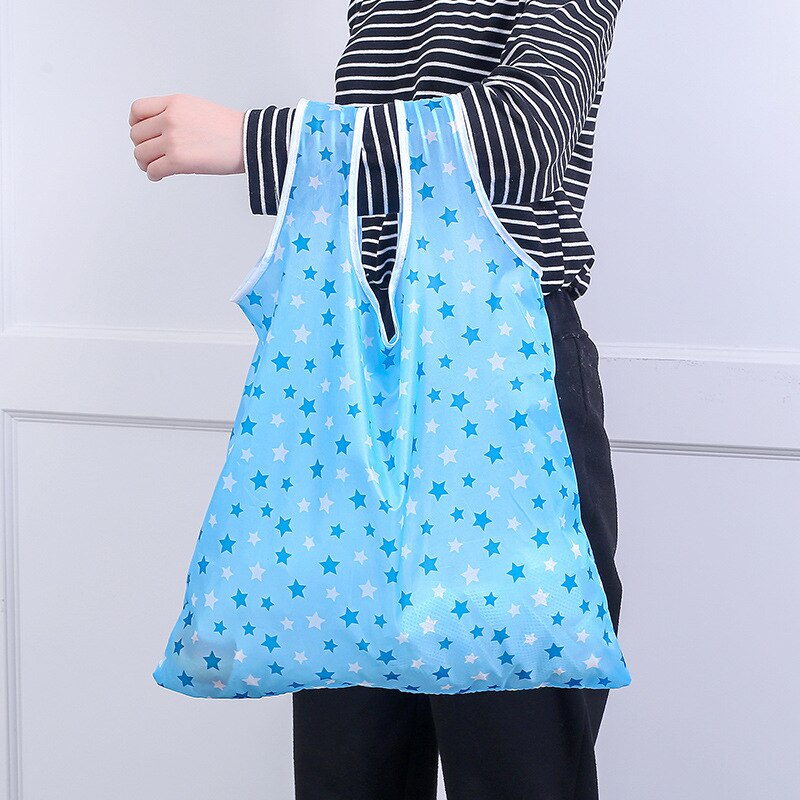 Women Reusable Shopping Bag Foldable Bag Flower Printing Folding Recycle Handbags Home Organization Tote Bags Cloth Bag