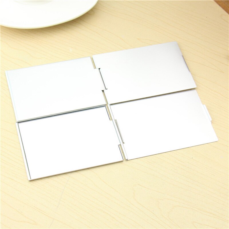 8Size Ultra-Dunne Mini Make-Up Spiegel Draagbare Compact Opvouwbare Make-Up Spiegel Hand Pocket Cosmetische Rechthoek Make Inklapbare Spiegels