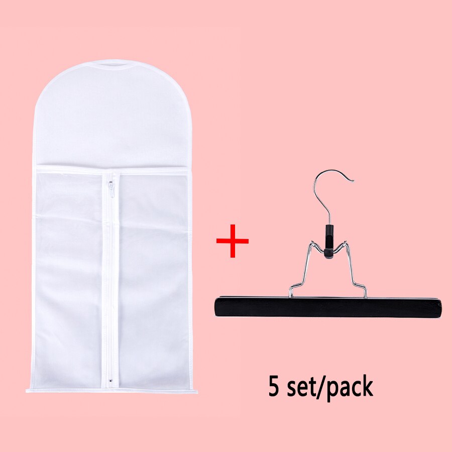 Support de rangement de perruque en bois d'usine alileader avec sac de perruque pour extension de cheveux perruque anti-poussière sac d'extension de cheveux non tissé 10 ensembles/pièces: 5 tao bai jia gei