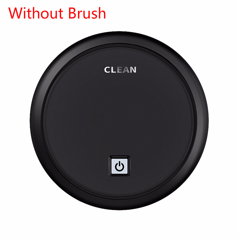 Robô aspirador inteligente 3 em 1, multifuncional, recarregável, automático, limpeza seca e úmida, varredura, aspirador de pó inteligente, casa: Black without brush