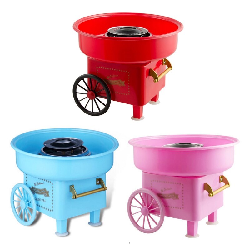 Nostalgia Trolley Cotton Candy Machine Mini Candy Floss Maker Home Use H05F
