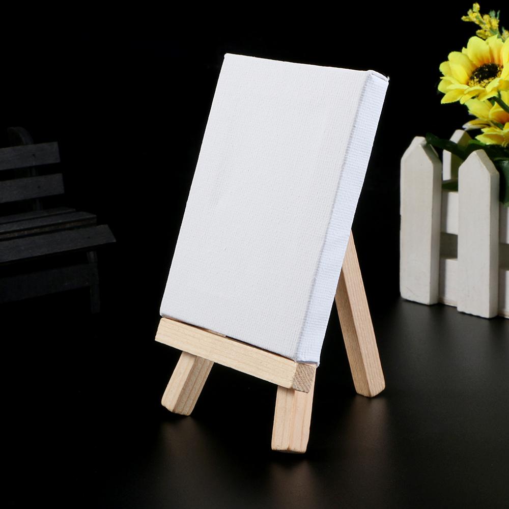 Mini Natural Wood Cotton Easel Frame Display Holder For Art Painting Wedding Party Craft M17F