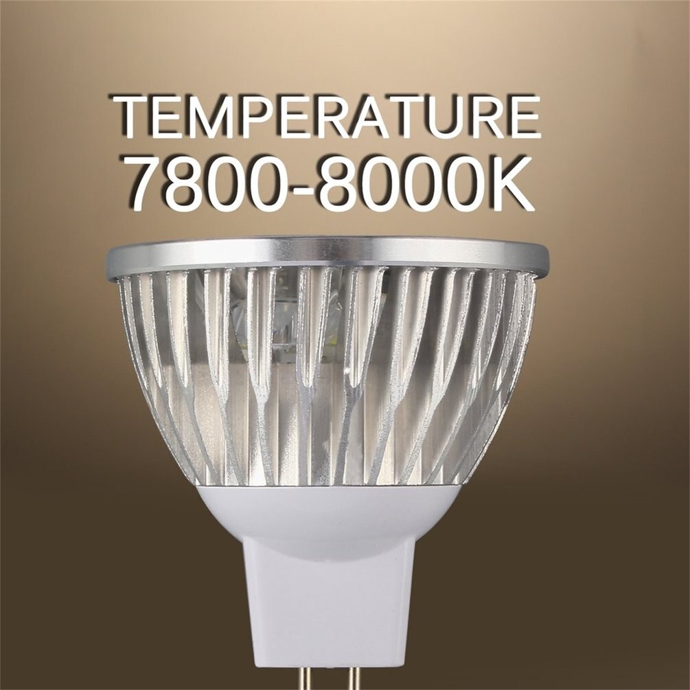 4 Led Lamp MR16 4W 12V Aluminium Koel Wit Spot Light Bulb Lamp Spotlight Focus Downlight 7800-8000K 280-300 Lumen