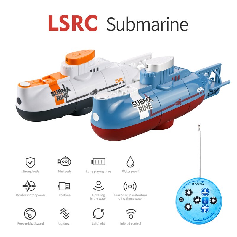 Lsrc Mini Rc Submarine 6ch Speed Radio Afstandsbediening Submarine Elektrische Mini Rc Submarine Kinderspeelgoed