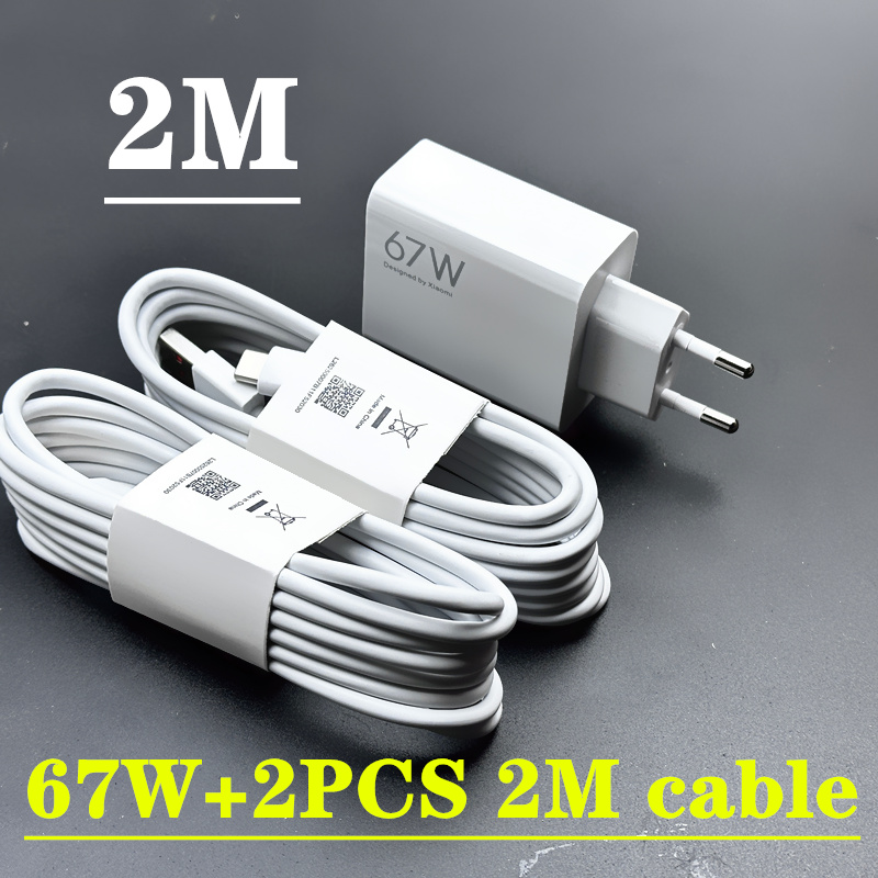 Xiaomi-cargador Turbo Original de 67W, adaptador europeo de carga rápida, Cable Usb tipo C para Redmi Note 13 Pro Mi 13 Lite K60 K60E K50 CIVI 3 2: BR