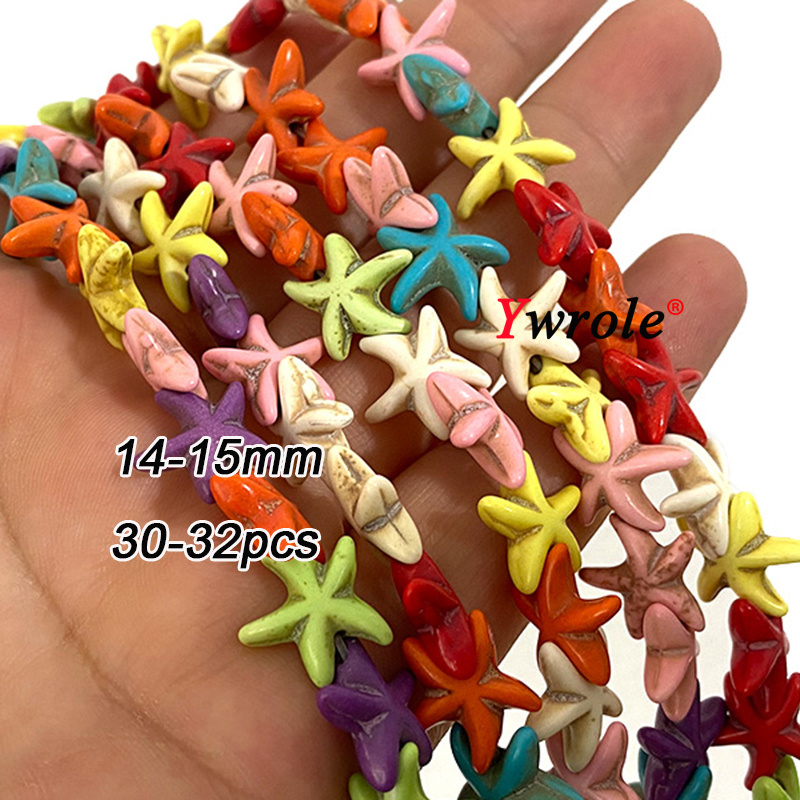 Fabrikk hvit skilpadde howlitt turkis løse avstandsstykke steinperler til smykkelaging diy armbånd øredobber tilbehør: Grå