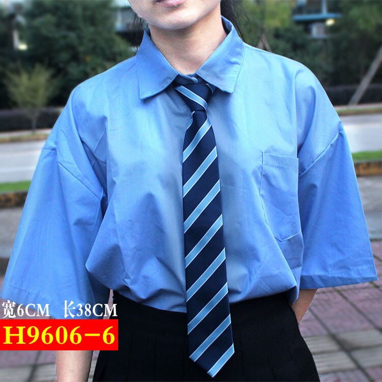 Versione coreana corta cravatta da ragazzo giapponese in stile accademia cravatta in poliestere con cerniera annodata da 6cm cravatta da uomo con cravatta a freccia: H9606-6