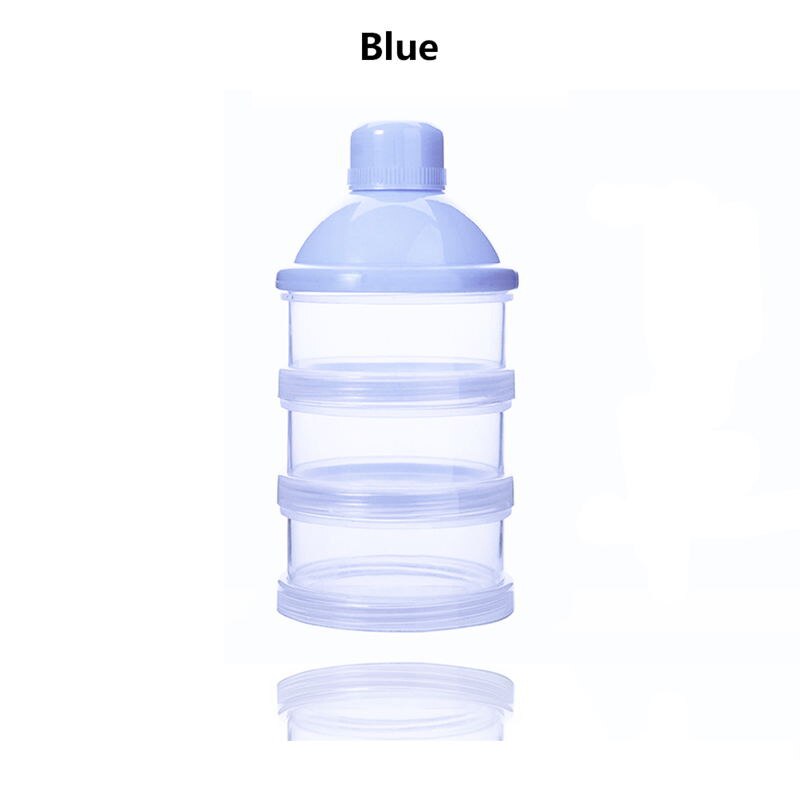 Portátil leite em pó fórmula dispensador de alimentos recipiente de armazenamento caixa de alimentação do bebê crianças criança multi-camada de armazenamento de alimentos para bebê: 3 Layer Blue