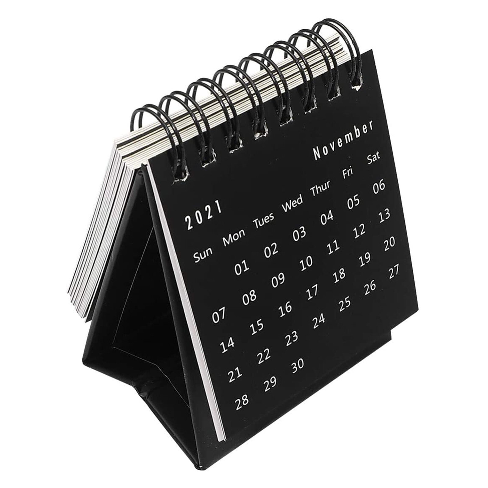 Desktop Mini English Calendar Portable Foldable Paper Calendar Multipurpose Daily Scheduler Table Planner Yearly Agenda: A