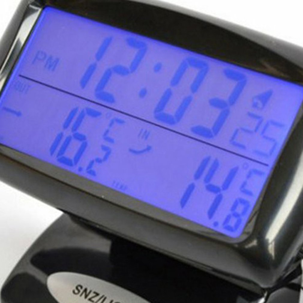 12v/24v digitale auto biltermometer + bilbatteri voltmeter spenningsmåler tester Observere + elektronisk klokke #