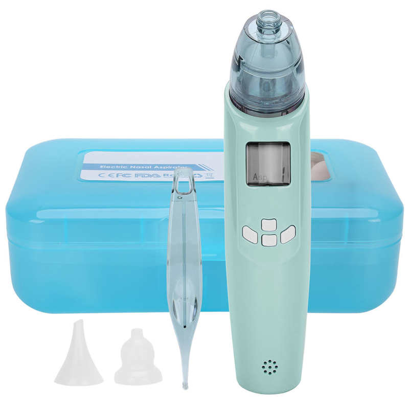 Limpiador Nasal de bebé con ventosa para el cuidado del bebé, limpiador Nasal eléctrico para recién nacido, equipo de corte, aspirador de nariz higiénico seguro: green