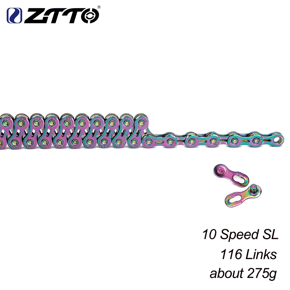 Ztto mtb bicicleta de estrada corrente colorida 8s 9s 10s 11s 12s corrente de velocidade universal corrente durável de alta qualidade com ligação faltante: Verde