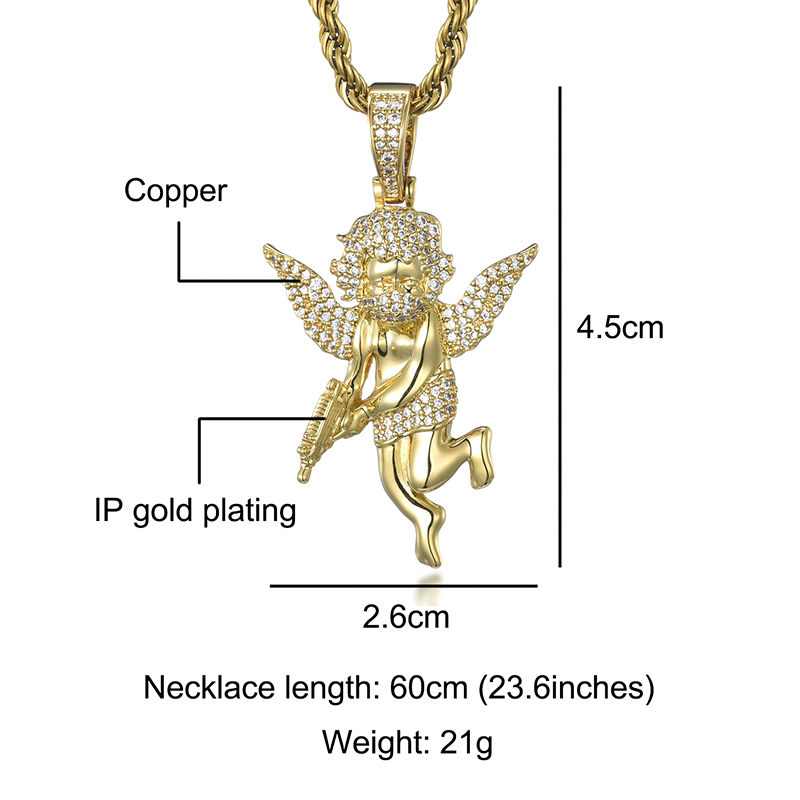 D & Z New Masked Angel Pendant Bling Cubic Zir... – Vicedeal