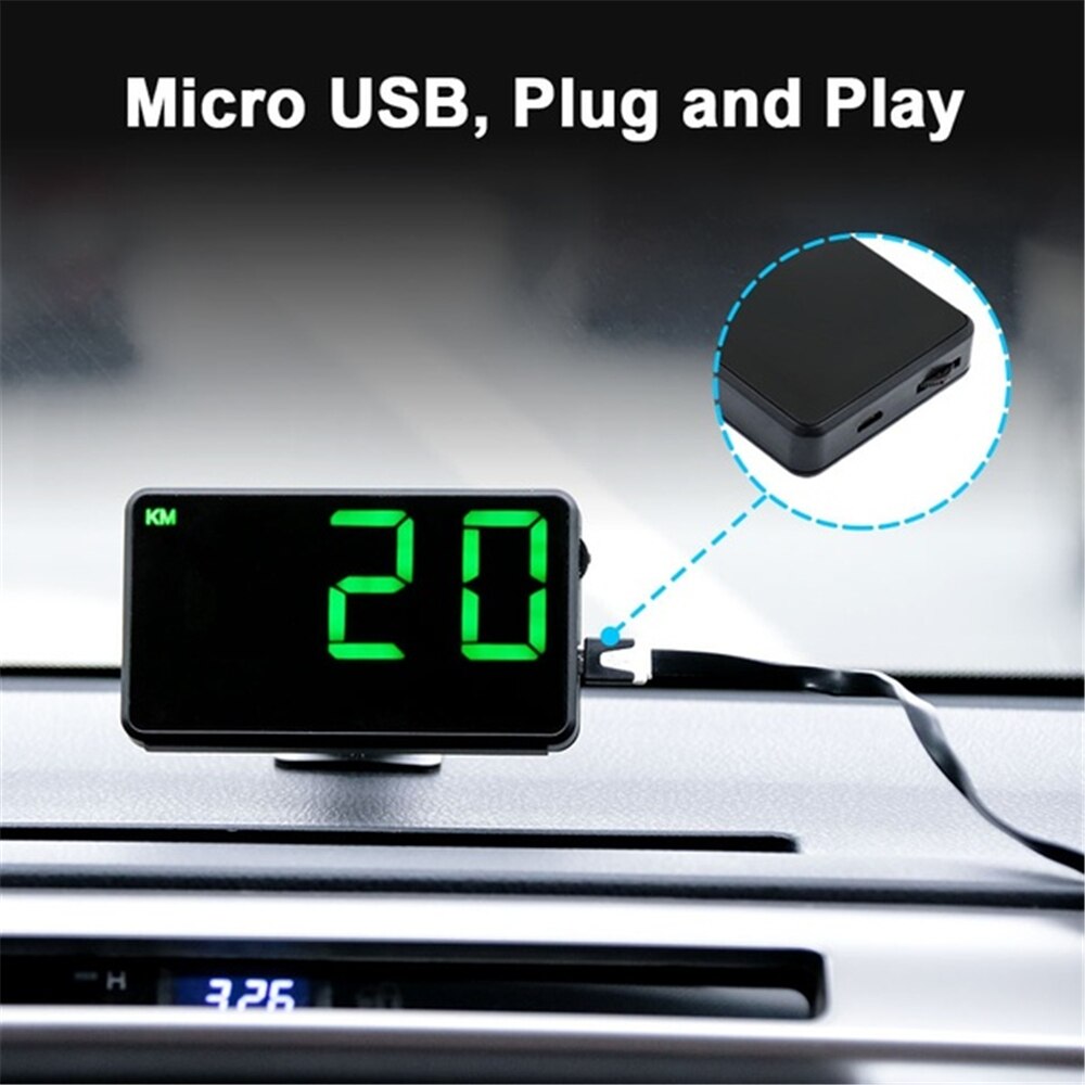 GPS Speedometer 4.5" Speed Odometer Mileage Odometer Hud Display Digital Auto Electronics Speed Display Alarm System Universal