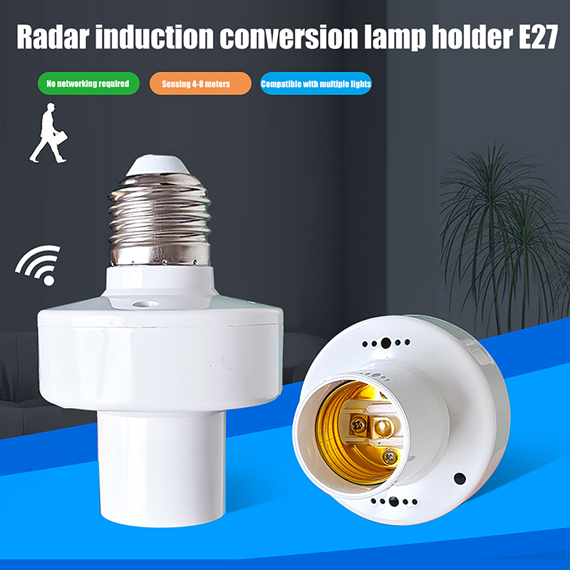 360 stopni PIR indukcyjny czujnik ruchu LED lampka nocna podstawa gniazda E27 AC 85-265V czas opóźnienia regulowany przełącznik