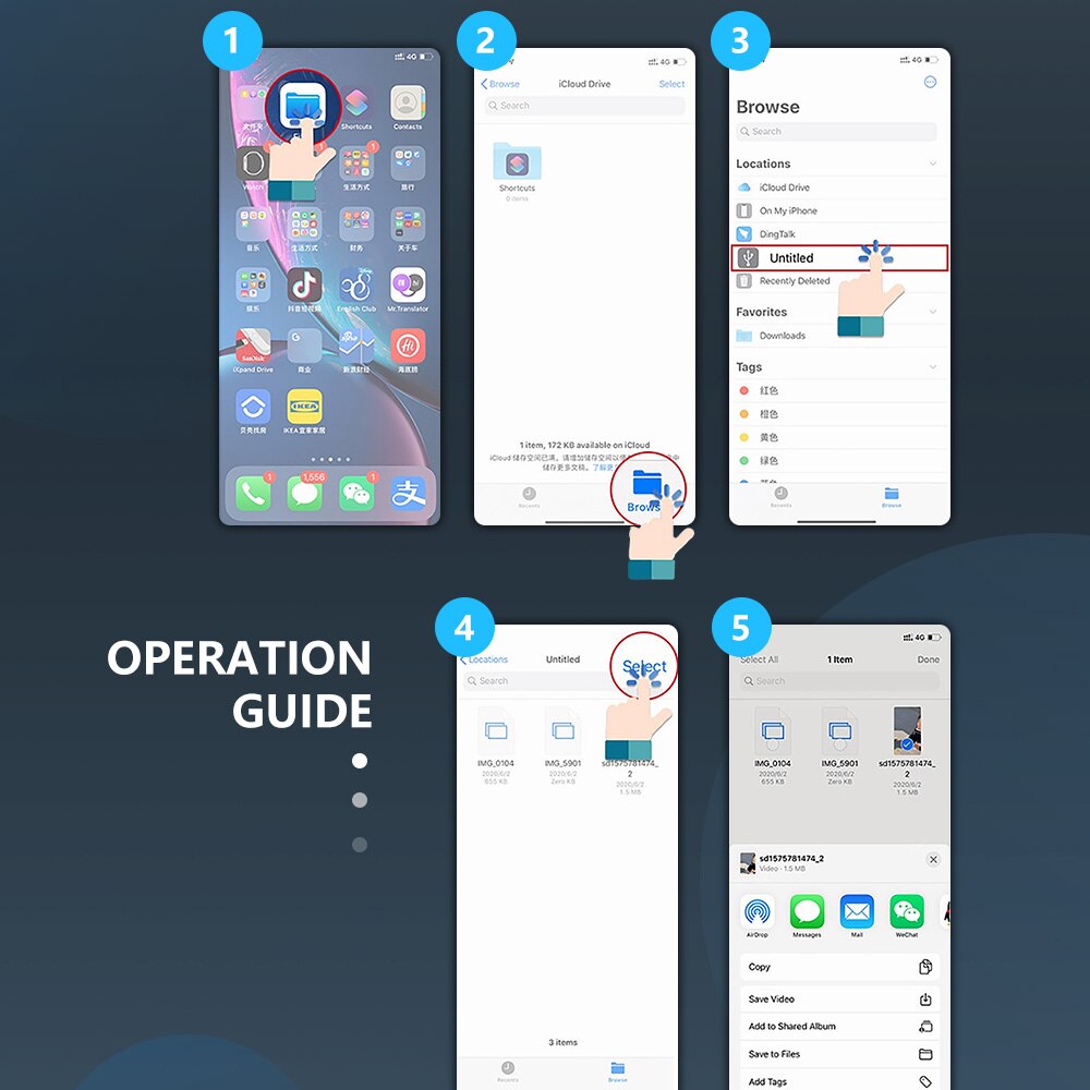 For iPhone Card Reader Micro SD TF Card Reader Adapter for iOS 13 Above System External OTG Memory Card Reader For iPhone 12