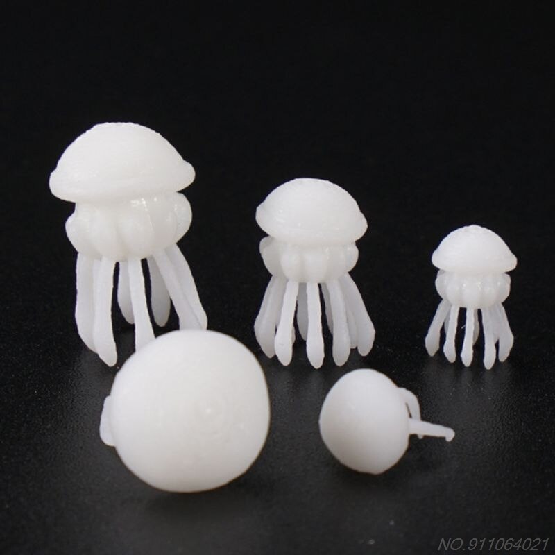 16 Pcs/set 3D Mini Jellyfish Modeling Epoxy Filling Material Crystal Ocean Resin DIY Craft UV Filler N30 20