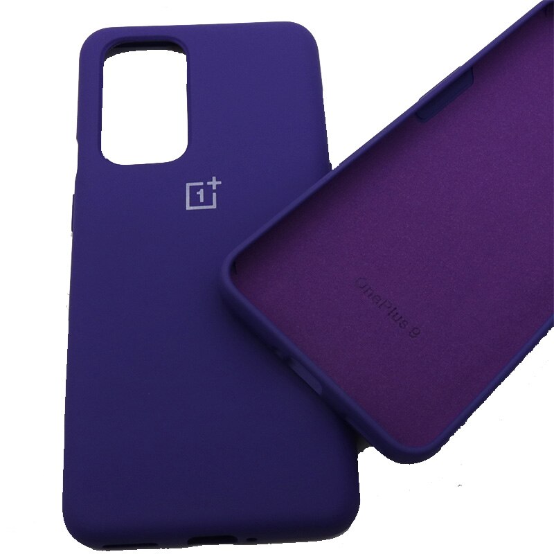 Original OnePlus 9 9pro Case Liquid Silicon Back Cover One Plus 9 9 pro Soft Case Shockproof Full Protectiver Case: For Oneplus 9 pro / Purple