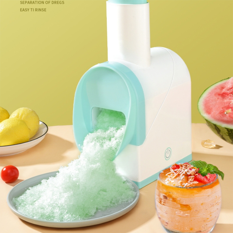 Top Electric Ice Crusher, Ice Slush Maker Rechargeable Home Snow Cone Smoothie Ice Block Making Shaver Ice Machine