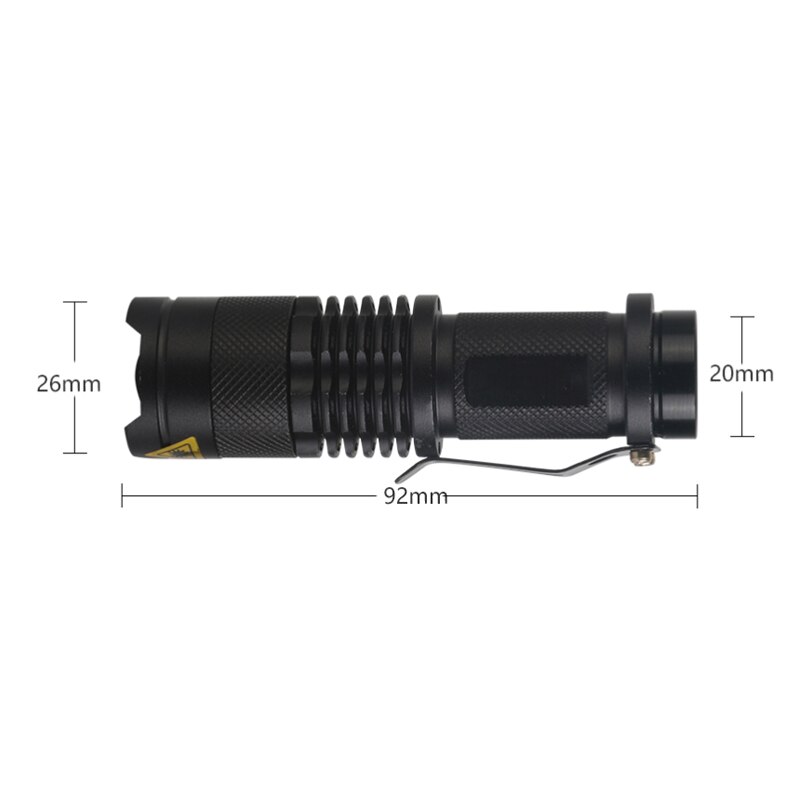 Outdoor Mini Zaklamp 2000 Lumen Q5 Led Zaklamp Aa/14500 Verstelbare Zoom Focus Torch Lamp Penlight Waterdicht