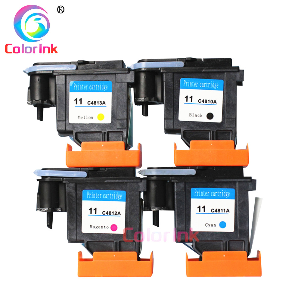 ColorInk 4pack C4810A C4811A C4812A C4813A tête D'impression pour HP 11 70 100 110 111 120 500 510 500PS 800 815 820 tête d'impression