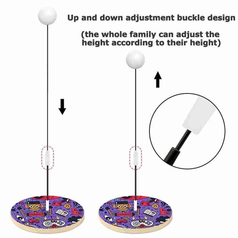 Cute Ping pong Trainer Set Table Tennis Trainer Ball Flexible Robot Shaft Machine Training Rackets Equipment Student Sports O5Q4