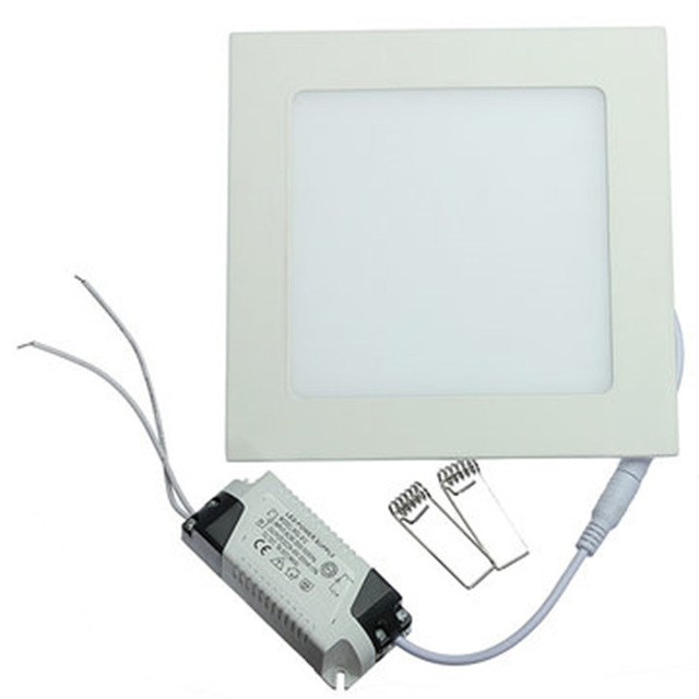 Led downlight indbygget køkken badeværelseslampe 85-265v x 25w runde/firkantede led loftspanellamper varm/naturlig/kold hvid gratis fragt